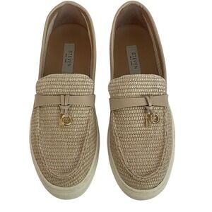 Steven New York Kiana Natural Woven Loafers 8.5‎